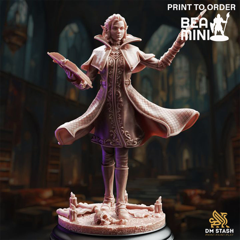 Margaux de la Croix, Elven Wizard | BeaMini Print to Order Miniatures