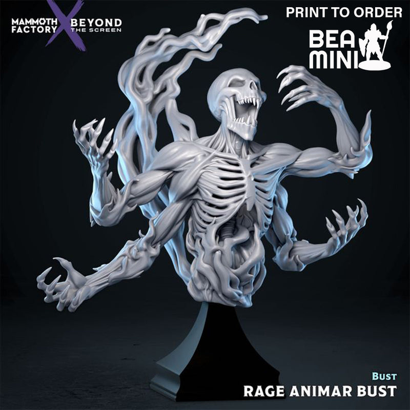 Rage Animar Bust | BeaMini Print to Order Miniatures