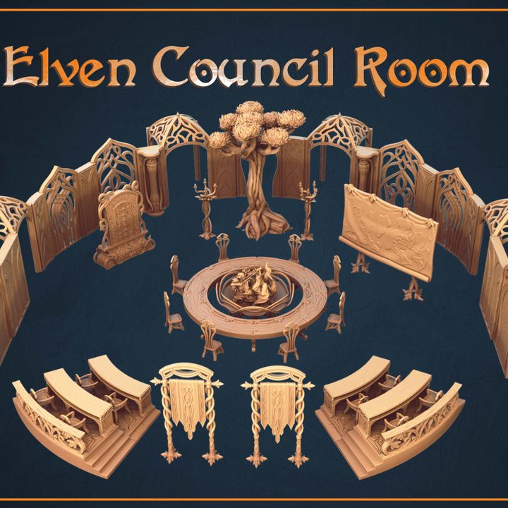 Elven Council Chambers | BeaMini Print to Order Miniatures