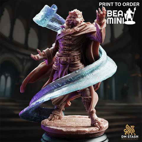 Za'kar, Leonin Sorcerer | BeaMini Print to Order Miniatures