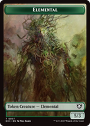 Elemental (0007) // Golem (0014) Double-Sided Token [Edge of Eternities Commander Tokens]