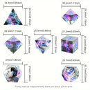 Eldritch Bloom - Handcrafted Sharp Edge Dice  Set & Dice Case
