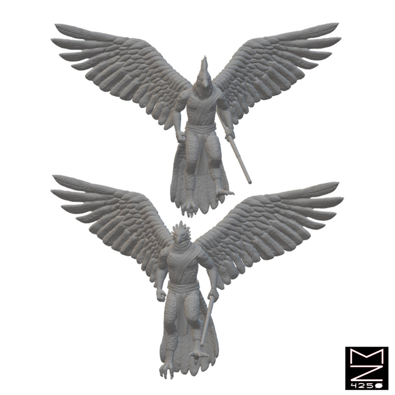 Aarakocra Monks | BeaMini Unpainted RPG Miniatures