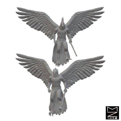 Aarakocra Monks | BeaMini Unpainted RPG Miniatures