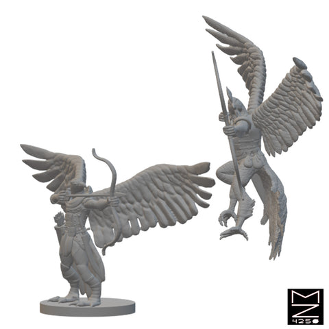 Aarakocra Rangers | BeaMini Unpainted RPG Miniatures
