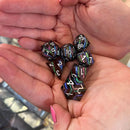 Allsorts - 7 Piece Metal Polyhedral Dice Set & Dice Case - Support RAINBOW YOUTH with your purchase