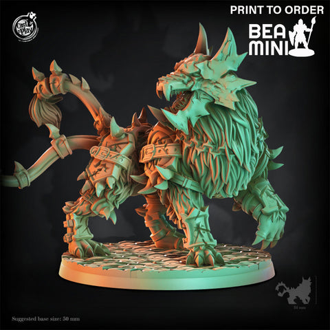 Armored Warbeast | BeaMini Print to Order Miniatures