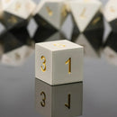 Arcadia - 7 Piece Metal Polyhedral Dice Set & Dice Case