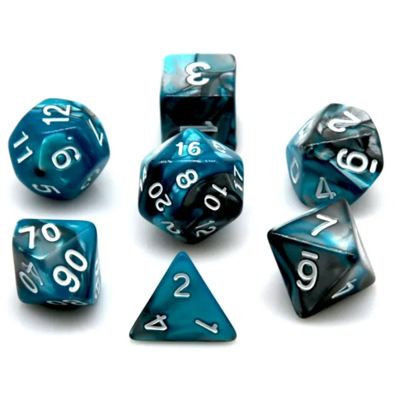 Arcane Armour - 7 Piece Polyhedral Dice Set + Dice Bag