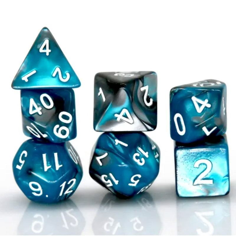 Arcane Armour - 7 Piece Polyhedral Dice Set + Dice Bag