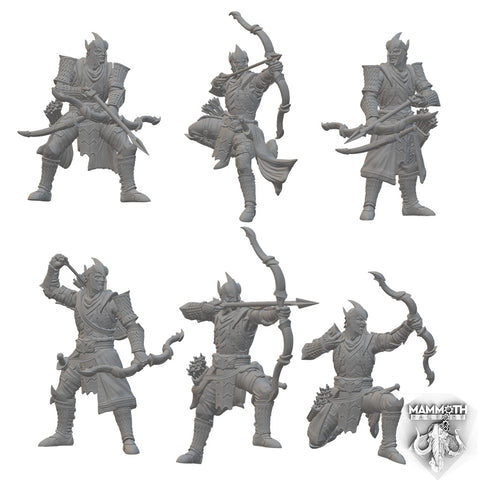 Auxiliar Archer Squad | BeaMini Unpainted RPG Miniatures