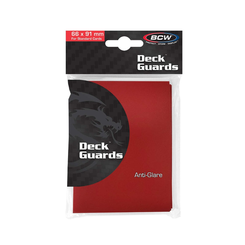 BCW Standard Size Deck Guards - Red (50 Pack)