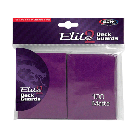 BCW Deck Guard Elite 2 Matte Sleeves (100 Pack) - Mulberry