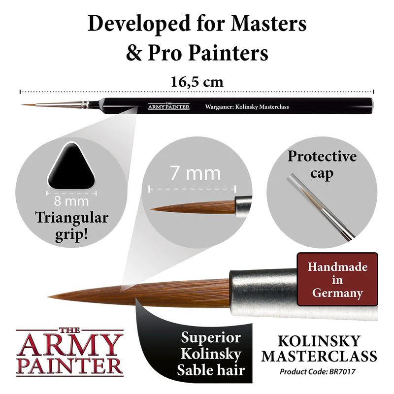 Army Painter Brushes - Wargamer Brush - Kolinsky Masterclass