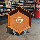 Bea Games Hexagon Dice Tray  - Brown with White