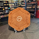Bea Games Hexagon Dice Tray  - Brown with White