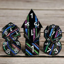 Allsorts - 7 Piece Metal Polyhedral Dice Set & Dice Case - Support RAINBOW YOUTH with your purchase