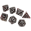 Blood Dawn - 7 Piece Polyhedral Dice Set + Dice Bag