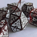 Blood Dawn - 7 Piece Polyhedral Dice Set + Dice Bag