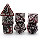 Blood Dawn - 7 Piece Polyhedral Dice Set + Dice Bag