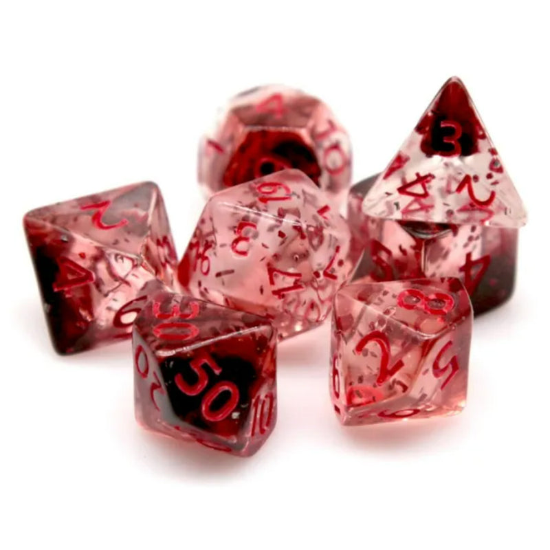 Blood Pact - 7 Piece Polyhedral Dice Set + Dice Bag