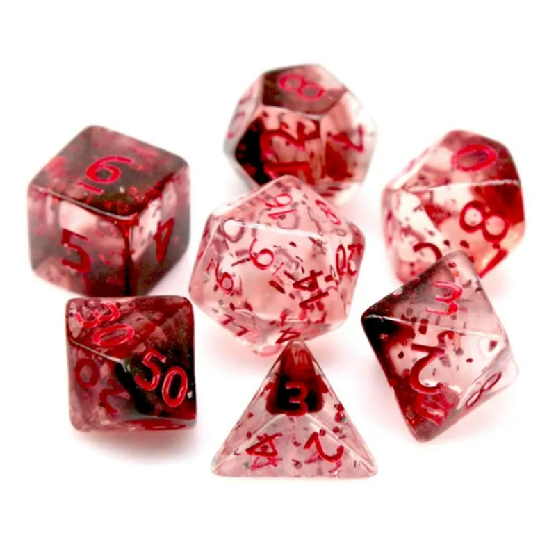 Blood Pact - 7 Piece Polyhedral Dice Set + Dice Bag