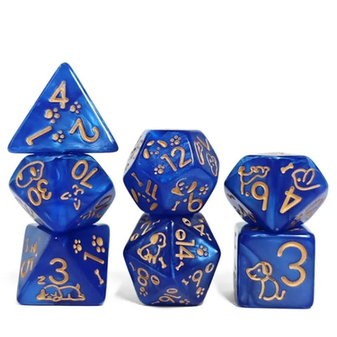 Einstein - 7 Piece Polyhedral Dice Set + Dice Bag