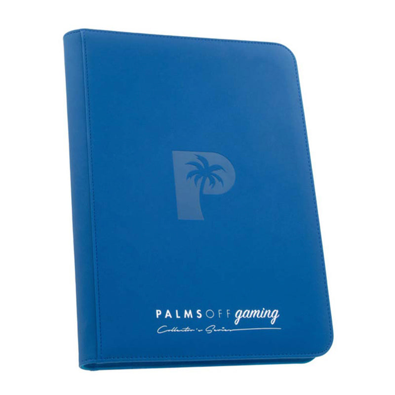 Palms Off Gaming: Collector's Series 9 Pocket Zip Binder – Blue