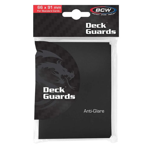 BCW Deck Guards Standard Size Sleeves - Anti-Glare 50 pack (Black)