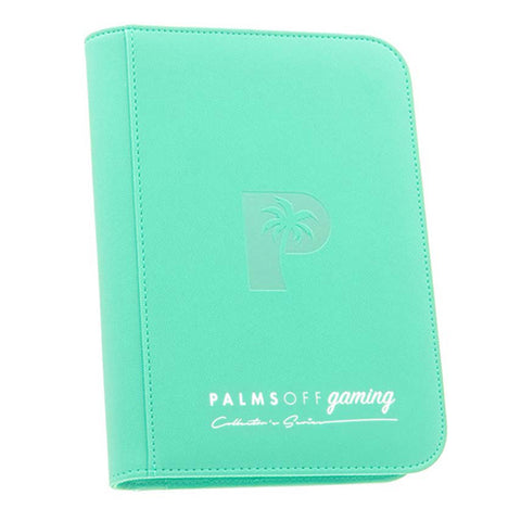 Palms Off Gaming: Collector's Series 4 Pocket Zip Binder – Turquoise