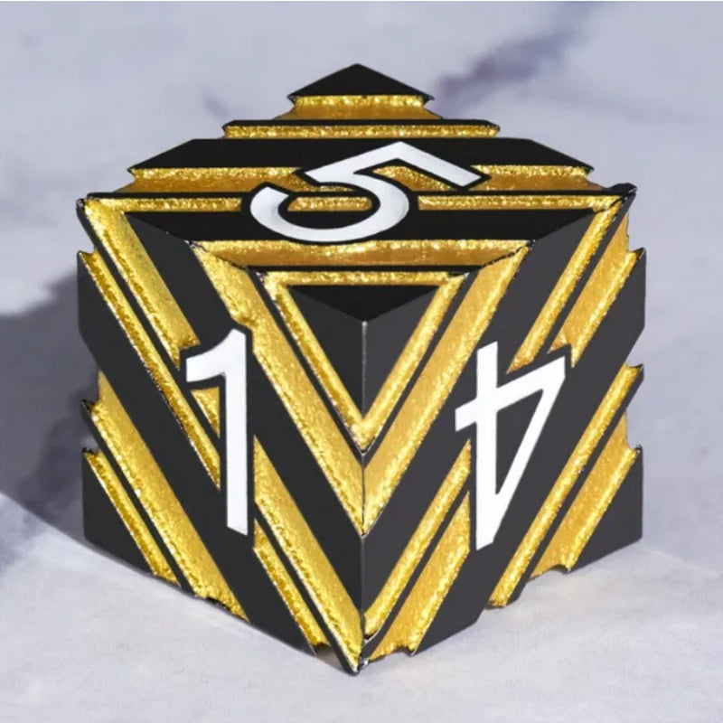 Bumblebee - 7 Piece Metal Polyhedral Dice Set & Dice Case