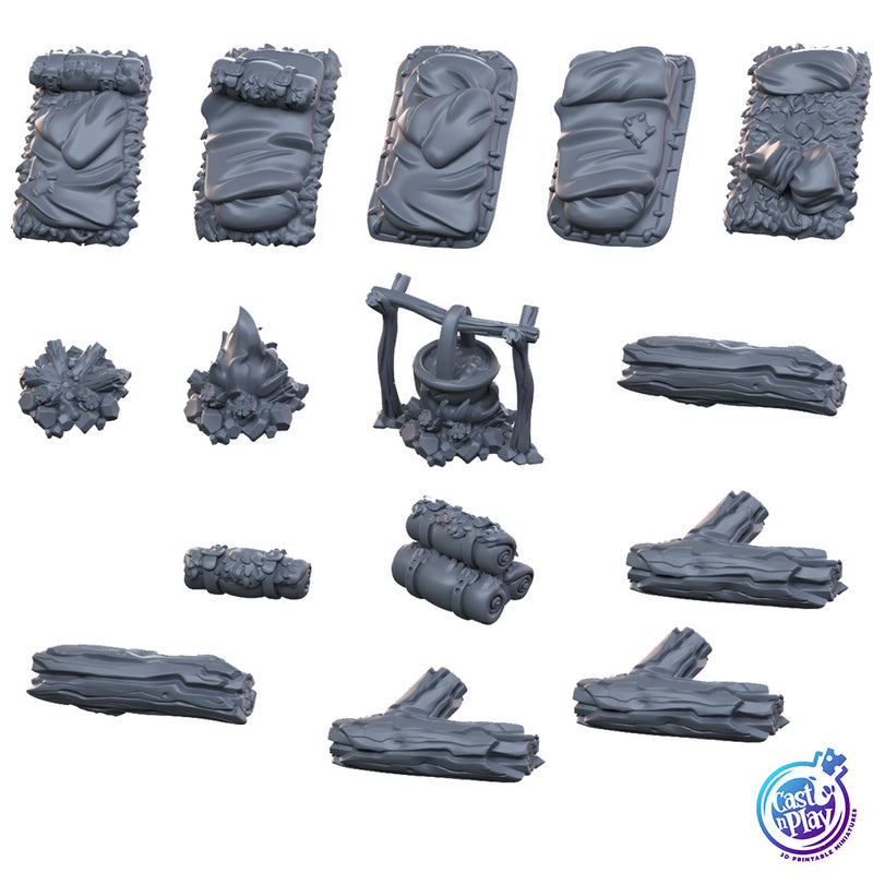 Camp Props | BeaMini Unpainted RPG Miniatures