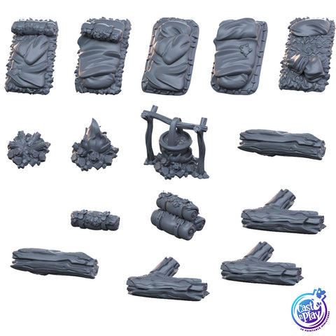 Camp Props | BeaMini Unpainted RPG Miniatures