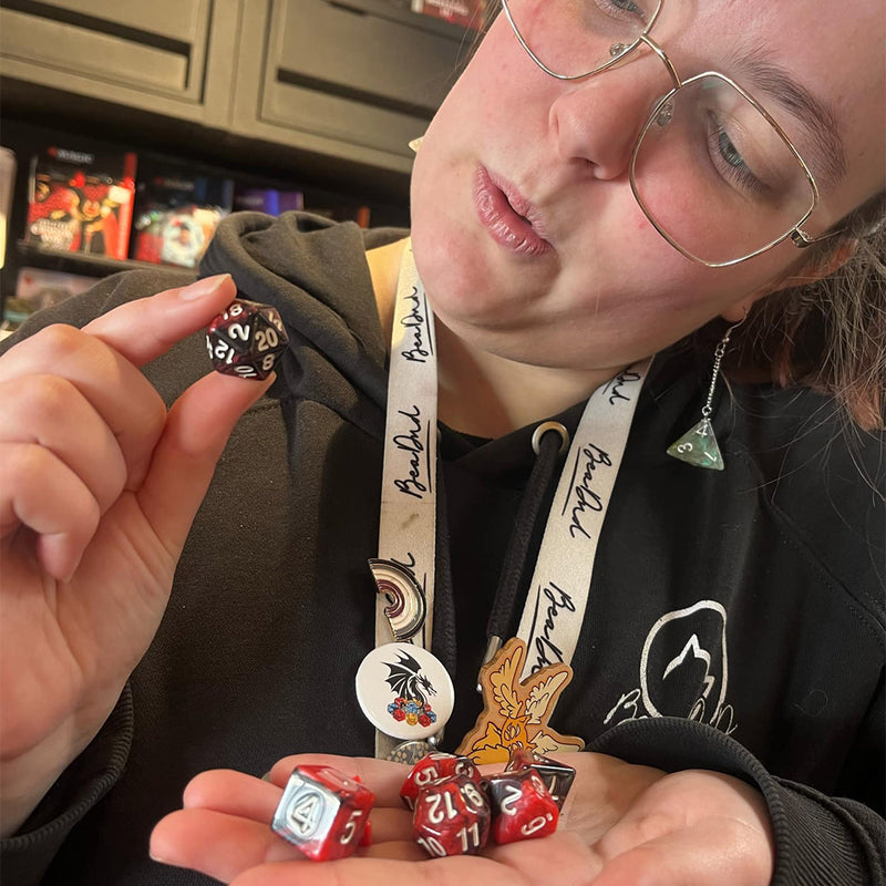 Canterbury Tales - 7 Piece Polyhedral Dice Set + Dice Bag