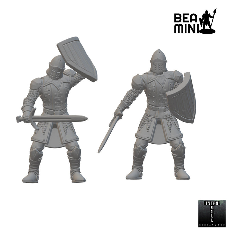 Castle Guards | BeaMini Unpainted RPG Miniatures