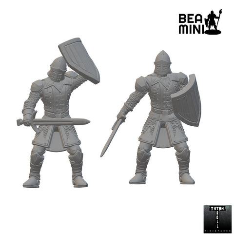 Castle Guards | BeaMini Unpainted RPG Miniatures