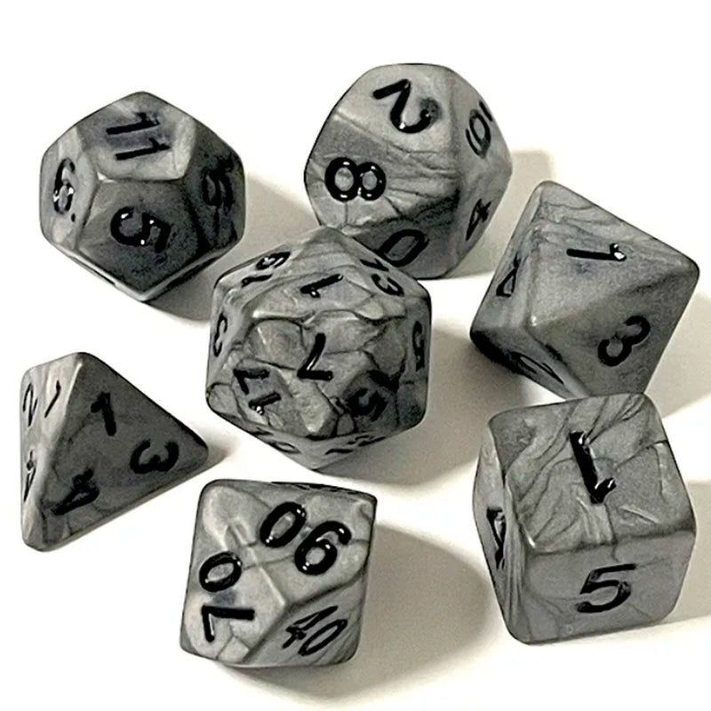 Cement The Party - 7 Piece Polyhedral Dice Set + Dice Bag
