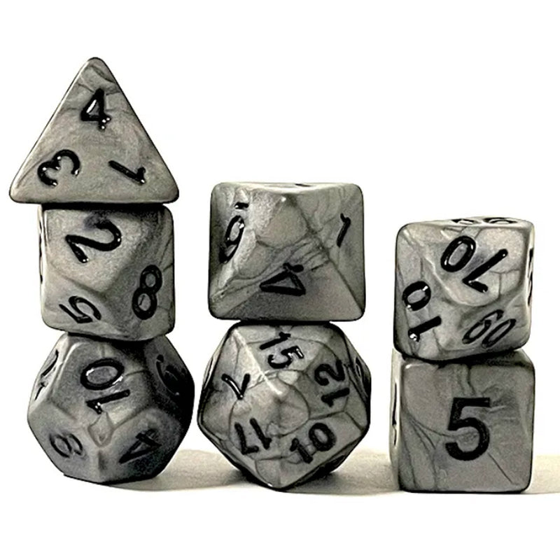 Cement The Party - 7 Piece Polyhedral Dice Set + Dice Bag