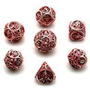 Cephalopod Invasion - 7 Piece Hollow Metal Polyhedral Dice Set & Dice Case