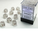 Chessex Frosted Clear/Black d6 Dice Set (36xD6) (CHX 27801)
