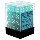 Chessex Frosted Teal/White d6 Dice Set (36xD6) (CHX 27805)