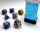 Chessex Gemini Blue-Gold with White - 7 Piece Polyhedral Dice Set (CHX 26422)