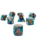 Chessex Lustrous Alpestris/orange 7 Piece Polyhedral Dice Set (CHX 30049)