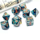 Chessex Lustrous Alpestris/orange 7 Piece Polyhedral Dice Set (CHX 30049)