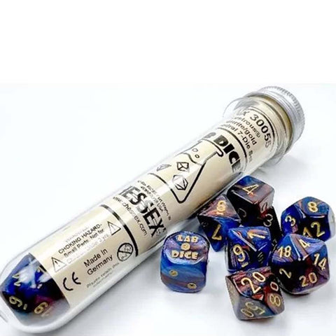 Chessex Lustrous Azurite/gold 7 Piece Polyhedral Dice Set (CHX 30055)