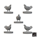 Chickens | BeaMini Unpainted RPG Miniatures
