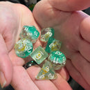 Clarkii Clownfish - 7 Piece Polyhedral Dice Set + Dice Bag