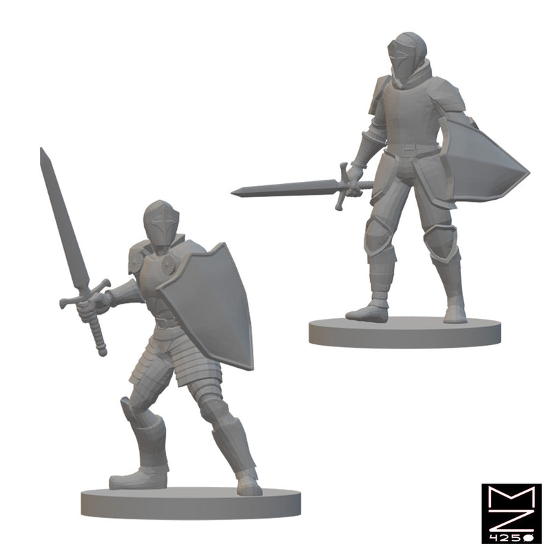 Conquest Paladins | BeaMini Unpainted RPG Miniatures