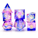 Cosmic Fate - Handcrafted Sharp Edge Dice Set & Dice Case