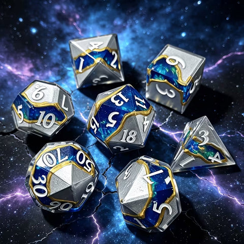 Crack in Space Time - Handcrafted Dice Set